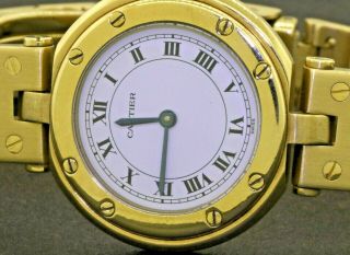 Cartier Santos Ronde W3315 heavy 18K gold 27mm high fashion quartz ladies watch 2