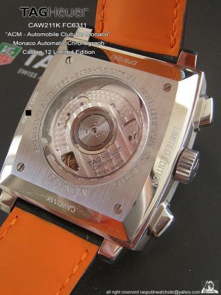 Tag Heuer Monaco Watch Chronograph ACM Limited Calibre 12 Box Paper Gulf McQueen 5