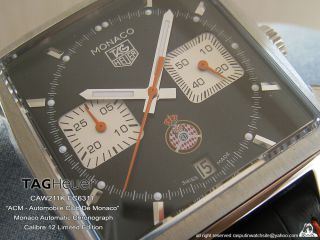 Tag Heuer Monaco Watch Chronograph ACM Limited Calibre 12 Box Paper Gulf McQueen 8