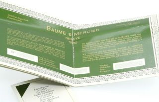 Baume & Mercier vintage heavy 18K gold mechanical men ' s watch w/ box & booklet 12