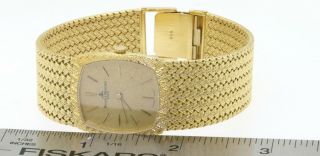 Baume & Mercier vintage heavy 18K gold mechanical men ' s watch w/ box & booklet 4
