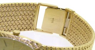 Baume & Mercier vintage heavy 18K gold mechanical men ' s watch w/ box & booklet 6