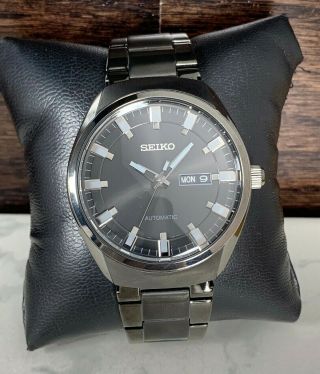 Seiko Recraft Automatic Black Ion Plated Steel Men 