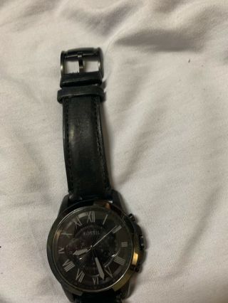 FOSSIL FS5132 Grant Black Dial Men ' s Chronograph Watch 5