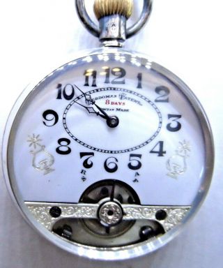 A Very Good Silver Hebdomas 8 Day Pocket Watch 1919