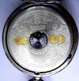 A very good silver HEBDOMAS 8 Day Pocket Watch 1919 5