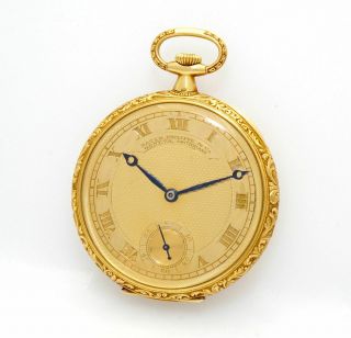Vintage PATEK PHILIPPE 18K Gold Antique Pocket Watch 2