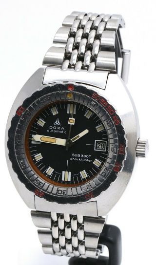 • Vintage Doxa Sub 300t Sharkhunter Synchron Divers Watch,  Strap 70s •