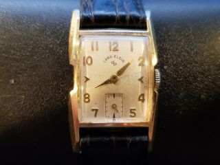 Vintage Lord Elgin 14k Gf 670 Cal.  21 Jewel Hand Wind Wrist Watch
