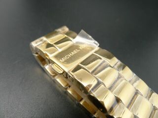 Old Stock MICHEAL KORS Runway MK5939 Chronograph Gold Plated Quartz Watch 6