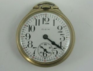 Vintage Elgin B W Raymond Pocket Watch 23j 38347303 10kt Gf Lever Set