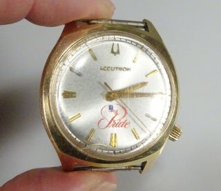 Vintage Bulova Accutron 10k Rolled Gold Rg Watch Repair Or Parts - 57497