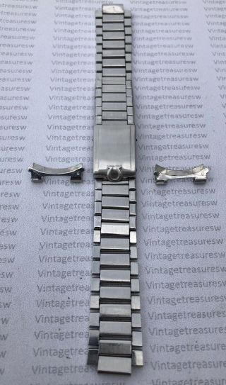 Vintage Omega Speedmaster Bracelet 2915 2998 2913.  4 - 1960.  Two Endlink 6