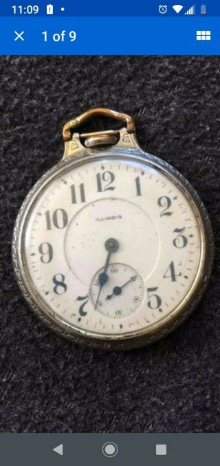 Illinois 23j Bunn Special Model 9 Rr Watch 1916 Wadsworth Gold Filled Case Runs