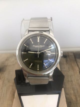 Iwc Ingenieur Watch International Watch Company Co Wristwatch Vintage Black Mens