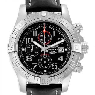 Breitling Aeromarine Avenger Steel Mens Watch A13371 Box Papers