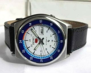 Seiko 5 Automatic Mens Steel Vintage Japan Made White Dial Watch Run Order K