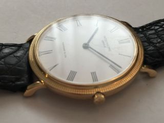 Mens Vintage Patek Philippe Calatrava 18k Yellow Gold Watch w/ Tiffany Dial 4