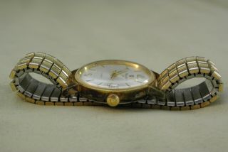 Vintage Men ' s Croton Nivada SP Compensamatic Automatic Wrist Watch gold plated 3