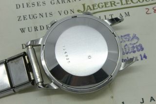 VINTAGE c1957 Jaeger LeCoultre 37mm Memovox Automatic Alarm Watch Box Papers 815 10