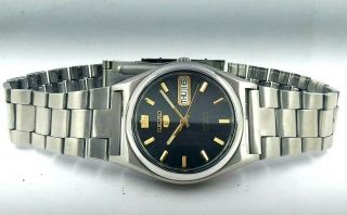 Seiko 5 Automatic Men Steel Vintage Made Japan Watch Moment No.  7009 Run Order