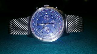 Breitling Transocean Unitime Wrist Watch For Men Ab0510