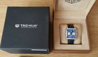 Men ' s 2018 TAG Heuer Monaco Automatic Chronograph Plus Card & Boxes CAW2111 - 0 3