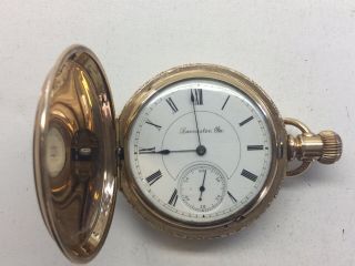 Antique Lancaster PA 18 S Gold Filled Pocket Watch 12