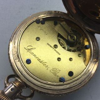 Antique Lancaster PA 18 S Gold Filled Pocket Watch 7