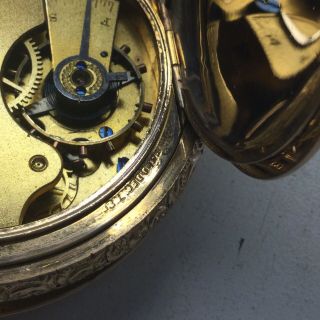 Antique Lancaster PA 18 S Gold Filled Pocket Watch 8