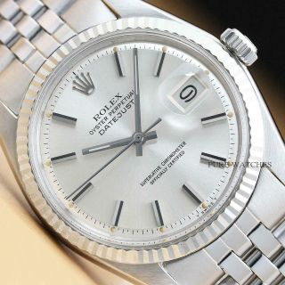 Rolex Mens Datejust 18k White Gold & Stainless Steel Watch,  Band