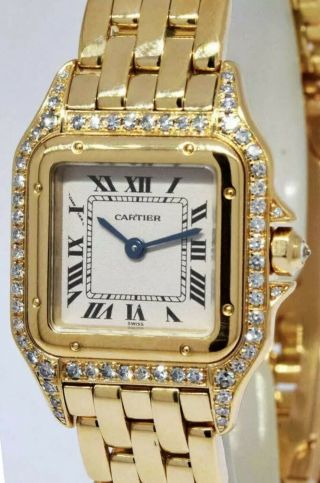 Cartier Ladies Panthere 18k Yellow Gold & Diamond Quartz Watch