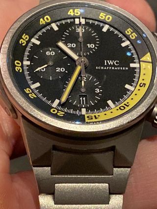 IWC Aquatimer Split Minute Chrono Black Dial IW372301 Men ' s Titanium Automatic W 11