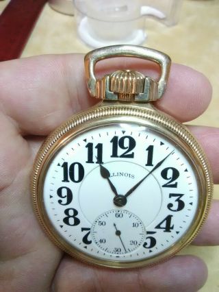 1923 16s 21j Illinois Bunn Special Pocket Watch Model 9 10k Gold Filled Case