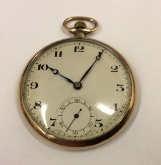 An Antique 9ct Gold Pocket Watch With A 15 Jewel Movement
