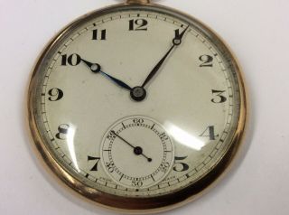 An Antique 9ct Gold Pocket Watch With A 15 Jewel Movement 2
