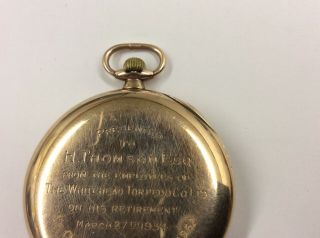 An Antique 9ct Gold Pocket Watch With A 15 Jewel Movement 4