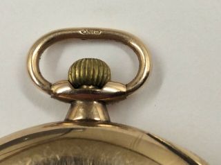 An Antique 9ct Gold Pocket Watch With A 15 Jewel Movement 5