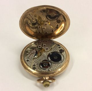 An Antique 9ct Gold Pocket Watch With A 15 Jewel Movement 6