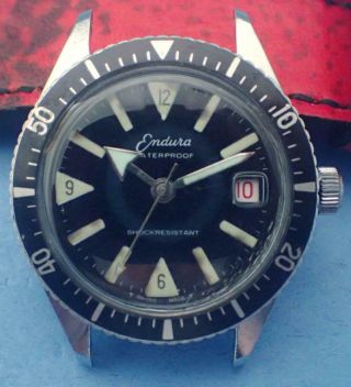 Vintage Endura Eb 8810 Mechanical Winding Divers Watch Scuba Steve