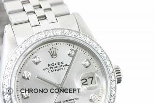 Rolex Mens Datejust 18K White Gold Diamond Bezel Watch & Rolex Jubilee Band 3