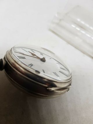 Antique solid silver fusee verge J.  Spink pocket watch 1868 ref741 6