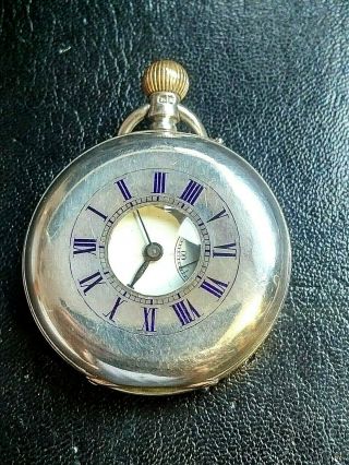 Antique Pocket Watch J.  W.  Benson Solid Silver 1905 In All Round Cond