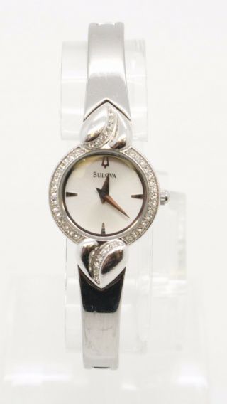 Ladies Bulova Watch C660992 Silver Dial Stainless Steel Swarovski Crystal Watch