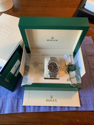 Rolex Oyster Perpetual 114300 39mm Steel Watch Black Index Full Set 2019
