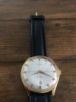 Vintage Lutenia Ardath Mens Superautomatic Wristwatch 25 Jewels 14951 Swiss