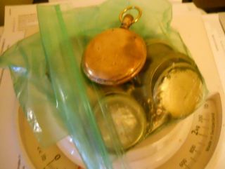 320 Grams Scrap Gold Filled Pocket Watch Case Parts Scrap
