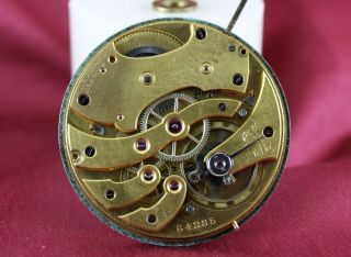 Antique ULYSSE NARDIN Pocket Watch 19 Lignes MOVEMENT & 45mm DIAL 4