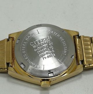 citizen automatic men ' s gold plated WHITE DIAL vintage japan made watch RUN H 4