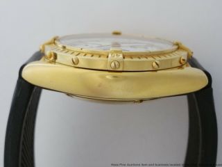 Heavy 18k Gold Breitling K13047X Chronograph Mens Watch w Orig 18k Gold Buckle 4